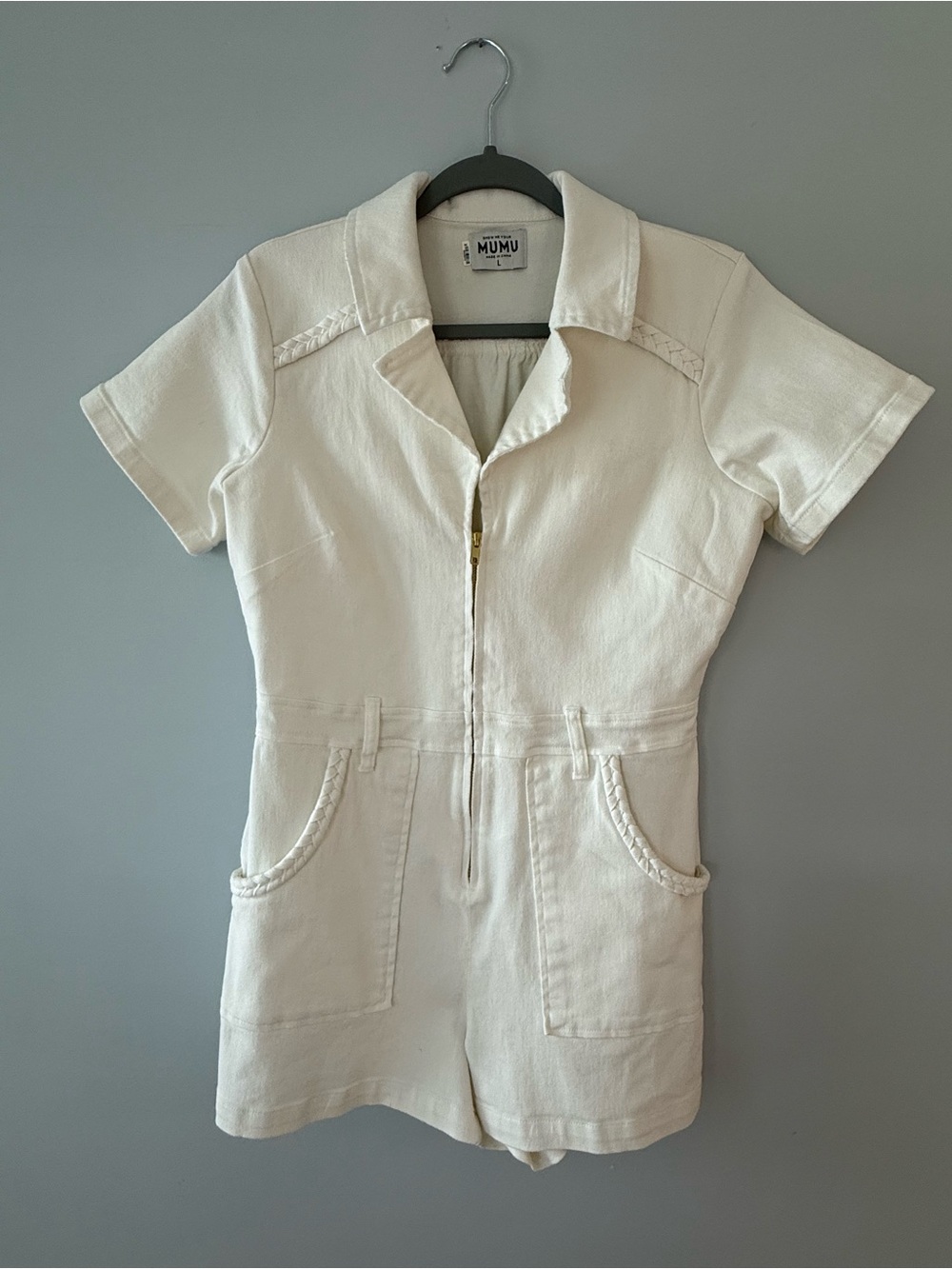 Mumu white Short Sleeve Romper
